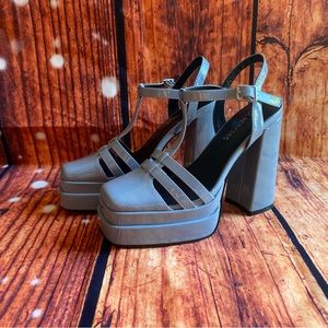 Platform Pale Blue Heels